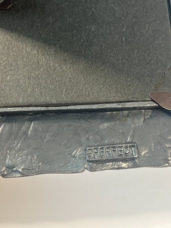 1990s Pewter Hearts and Stars Frame Geometric Celestial Embossed Vintage Decor - Picture 8 of 9